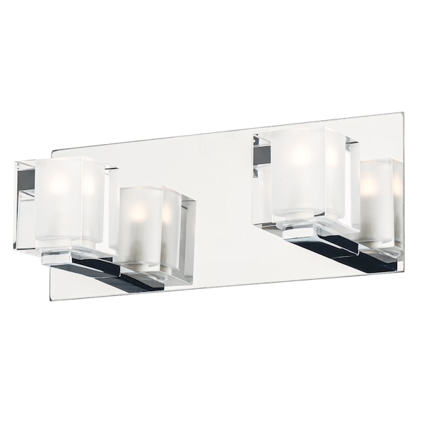 Et2 Blocs LED 2-Light 11.75" Wide Polished Chrome Wall Sconce E32032-18PC - main